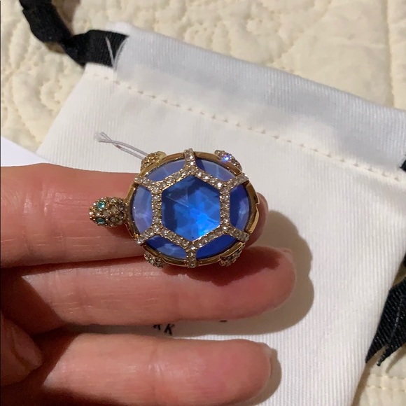 RARE Kate Spade ♠️ gold plated turtle ring size 7 nwt - Picture 4 of 4